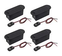 Yootones - Custodia per batteria da 9 V, 4 pezzi, con fibbia per connettore per cavo, compatibile con pickup per basso attivo
