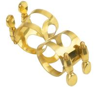 Yootones - Legatura in metallo per sassofono tenore, compatibile con sassofono tenore, 2 pezzi, colore: oro