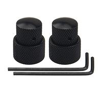 Yootones - Manopole di controllo per chitarra elettrica, 2 pezzi, in metallo, per chitarra elettrica, basso (nero)
