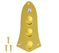 Yootones Piastra di controllo a 3 bande pre-cablata con manopole preamplificate, compatibile con Fender Squier Jazz J Bass (oro)