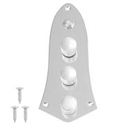 Yootones Piastra di controllo a 3 bande pre-cablata con manopole preamplificate, compatibile con Fender Squier Jazz J Bass (cromata)