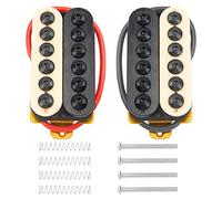 Yootones - Pickup humbucker regolabile per chitarra elettrica a doppia bobina, ponte da 50 mm, 52 mm, compatibile con strumenti per chitarra ST SQ LP (giallo nero)