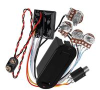 Yootones Precablato 2 Band Active Passive EQ Equalizzatore Preamp Circuit & 9V Pickup Battery Holder Case Compatibile con Chitarra Basso Instruments