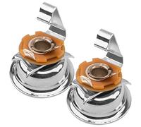 Yootones - Presa jack stereo per chitarra da 1/4", compatibile con accessori Fender Telecaster TL per basso elettrico Ukulele per chitarra (argento)