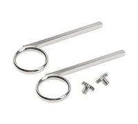 Yootones - Set di 2 anelli scorrevoli per tromba con kit di viti di fissaggio compatibili con accessori per la riparazione della tromba (argento)