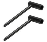 Yootones - Set di 2 chiavi per truss rod da 6,35 mm, cacciavite a croce per riparazione del collo della chitarra, compatibile con chitarra Taylor (nero)