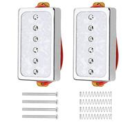Yootones - Set di 2 pickup per chitarra elettrica Humbucker, compatibili con chitarra elettrica LP Les Paul P90 Style Humbucker (bianco perlato)