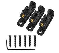 Yootones - Set di 3 ponticelli singoli singoli per chitarra, con viti, compatibili con chitarra elettrica (nero)
