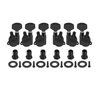 Yootones - Set di 6 testine per chitarra in metallo, 3L3R, per sintonizzatori, compatibili con Stratocaster Telecaster, chitarre elettriche o acustiche, colore: nero
