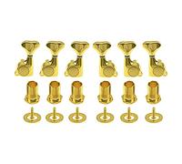 Yootones - Set di 6 testine per macchine per chitarra e chitarra sigillate, set di sintonizzatori 3L+3R, compatibile con chitarre elettriche o acustiche Strat ST Tele SG (oro)