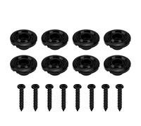 Yootones - Set di 8 guide per corde per basso, con viti di montaggio, compatibili con parti di basso chitarra, colore: Nero