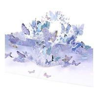 YooxArmor Biglietto 3D Pop-Up Farfalla Viola Con Busta,Biglietto auguri compleanno Florale Per Compleanno,Anniversario,Ringraziamento Regalo Per Donna,Mamma,Fidanzata,Amica