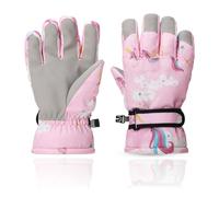 YooxArmor Guanti da Sci per Bambini, Guanti da Neve Invernali Impermeabili per 6-12 Ragazzi e Ragazze, Guanto da Snowboard Caldi e Antivento per Sci e Ciclismo