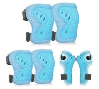 YOOXARMOR Set di Protezioni per Bambini da 3 a 8 Anni, Ginocchiere, Gomitiere, Polsiere Regolabili per Pattini a Rotelle, BMX, Bici,Ciclismo,Skateboard,Pattini in linea,Monopattini[6 Pezzi]