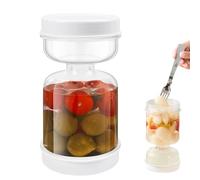 Yooyan Barattolo per cetrioli da capovolgere, contenitore con coperchio, contenitore per sottaceti, clessidra, cetrioli sottaceti, oliva, kimchi, jalapenos, richiudibile