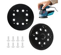 Yooyan Piatto abrasivo in velcro, piastra abrasiva, compatibile con levigatrice orbitale Bosch, per levigatura e lucidatura efficienti, con viti, loop 8 fori e 4 piastre abrasive per occhi