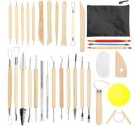 Yooyan Set di utensili da ceramica 32 - Utensili per modellare argilla, utensili per vasi, utensili per argilla per principianti ed esperti, inclusi strumenti di alta qualità per ceramica e