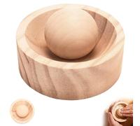 Yooyan Stampo per impasti in legno, con sfera e base, per impasti uniformi, ideale per la casa, il ristorante e le feste di famiglia come la primavera