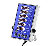 YOOYIST Timer da cucina professionale Timer da cucina digitale a 6 canali per ristorante Super forte programmabile in acciaio inox per friggitrice panetteria caffè cucina industriale