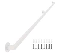 Yopappol Corrimano per Scale a Parete 1 2 3 4 5 6 Metri | Corrimano in Ferro battuto per Scale | Corrimano per Scale Interne Corrimano per gradini Esterni | Tubo zincato Bianco(330cm)