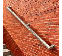 Yopappol Corrimano per Scale da 1Ft-20Ft, Robusto Montaggio A Parete Corrimano per Ringhiera Satircase in Acciaio Inossidabile Spazzolato con Kit, Maniglione di Sicurezza Muro di Mattoni(3m)