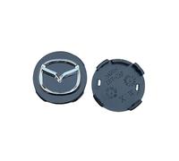 YOPCFW 4 Pezzi Copri Ruota Coppetta Coprimozzo per Mazda Biante 2020-2022 con Logo Dell'Auto Impermeabile Antipolver Mozzo Centrale Ruota,56MM Black