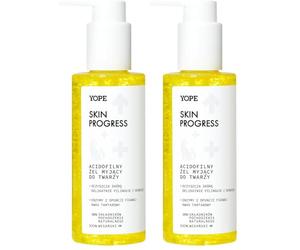 YOPE Gel facciale | Pulizia profonda | Enzimi e acidi vegetali esfolianti | Ammorbidisce e idrata | Regola il sebo | Proprietà antiinfiammatorie | 98% Ingredienti naturali | 150ml (Confezione da 2)