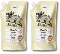 YOPE Ricarica Sapone Naturale per le Mani | Vaniglia e Cannella | Profumo Dolce Speziato | Idratante e Lenitivo | Vegan & Cruelty Free | 500 ml (Confezione da 2)