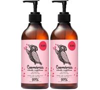 YOPE Sapone Naturale Mani Ciliegia e Mandorla, Formula Delicata, 500 ml (Confezione da 2)