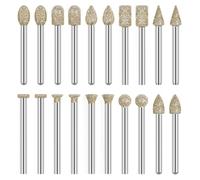 Yopeissn Accessori per Utensili Rotanti Strumenti per Intaglio 20 Pezzi Diamante 60 Grana 1/8 di Pollice Gambo Kit per Incisione su Vetro Penna per Incisione per Metallo, Legno