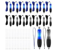 Yopeissn Big Fat Pens, 8 penne nere + 8 penne blu per la sindrome del tunnel carpale, penne a sfera