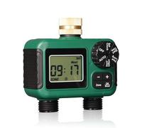 Yopeissn Timer Irrigatore A 2 Uscite con Display LCD per 2 Zone di Separate. Controller di Impermeabile IP55 per di Manuale e Automatico.