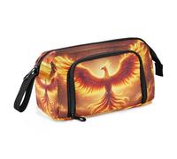 Yopersonalizes Astuccio grande per ragazze e ragazzi con uccello fenice per la scuola secondaria, cancelleria per ufficio, astuccio organizzato per bambini, adolescenti, studenti e donne, Multicolore