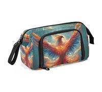 Yopersonalizes Astuccio grande per ragazze e ragazzi Fantasy Phoenix astuccio per la scuola secondaria cancelleria per ufficio astuccio organizzato per bambini adolescenti studenti donne, Multicolore