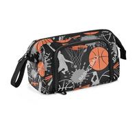 Yopersonalizes Astuccio grande per ragazze e ragazzi giocatori di basket astuccio per matite per scuola secondaria cancelleria per ufficio astuccio organizzato per bambini adolescenti studenti donne