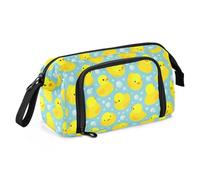 Yopersonalizes Astuccio grande per ragazze e ragazzi, grazioso astuccio per matite con design a anatra, per scuola secondaria, cancelleria per ufficio, astuccio organizzato per bambini, adolescenti