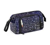 Yopersonalizes Astuccio grande per ragazze e ragazzi, motivo: galassia, matematica, stella, per scuola secondaria, cancelleria per ufficio, astuccio organizzato per bambini, adolescenti, studenti e