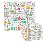 Yopersonalizes Panni per la pulizia, confezione da 6 canovacci da cucina a tema scientifico, per lavare i piatti, assorbenti, riutilizzabili, per catering, bar, piatti per casa e casa