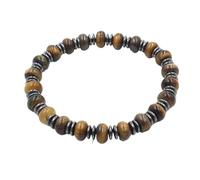 YOPI Bracciale con calcoli biliari neri in cristallo con perline flessibili - Eleganti gioielli curativi for uomini e donne