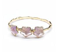 YOPI Bracciale con Cristalli a Forma di Stella in Pietra Naturale - Design Regolabile a Forma di Stella a Cinque Punte for Uno Stile Unico(Amethyst)