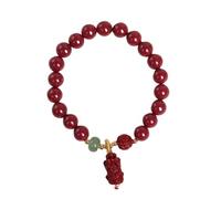 YOPI Bracciale con fibbia della pace in stile etnico cinese retrò benedizione rossa for donna(Pixiu)