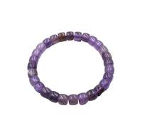 YOPI Bracciale con perline di cristallo - Gioielli con superficie liscia da indossare tutti i giorni(Amethyst)
