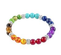 YOPI Bracciale con perline in pietra naturale - Gioielli di otto pianeti con pietra vulcanica e agata(Color3)