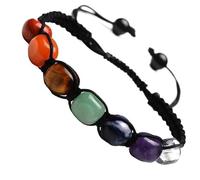 YOPI Bracciale con perline in pietra naturale - Gioielli di otto pianeti con pietra vulcanica e agata(Color7)