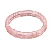 YOPI Bracciale con sfaccettature quadrate in Pietra Naturale - Gioielli con Cristalli Gialli e calcoli biliari di Ferro for Le Donne(Rosequartz)