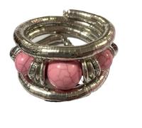 YOPI Bracciale elastico a tre cerchi con osso di serpente for donna - Gioielli con perline distanziatrici impilate multistrato(Color8)
