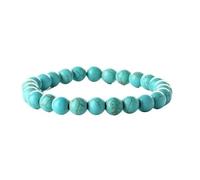YOPI Bracciale fatto a mano con perline di quarzo rosa e occhio di tigre da 8 mm con accenti di pino bianco(BluePine)