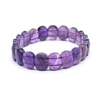 YOPI Bracciale in Ametista Naturale e Pietra Occhio di Tigre for Donna - Gioielli in Cristallo con Design Unico del Viso Tagliato(Amethyst)