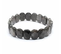 YOPI Bracciale in Ametista Naturale e Pietra Occhio di Tigre for Donna - Gioielli in Cristallo con Design Unico del Viso Tagliato(Silverobsidian)