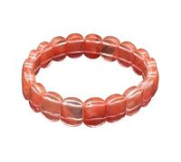 YOPI Bracciale in Ametista Naturale e Pietra Occhio di Tigre for Donna - Gioielli in Cristallo con Design Unico del Viso Tagliato(Watermelonred)